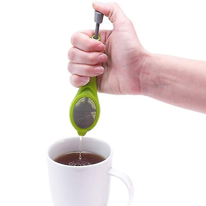 Pxcl Silicone Tea Strainer Tea Strainer Tea Maker, Green, L:18*w:4*h:2cm