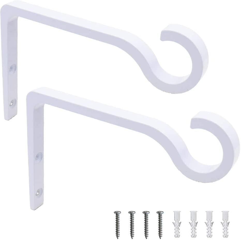 Hängande växtfäste 6 tum metallväxtkrok Shepherds Hook Dekorativ väggväxthängare för hängande lyktor, fågelmatare, blomkorg, heminredning