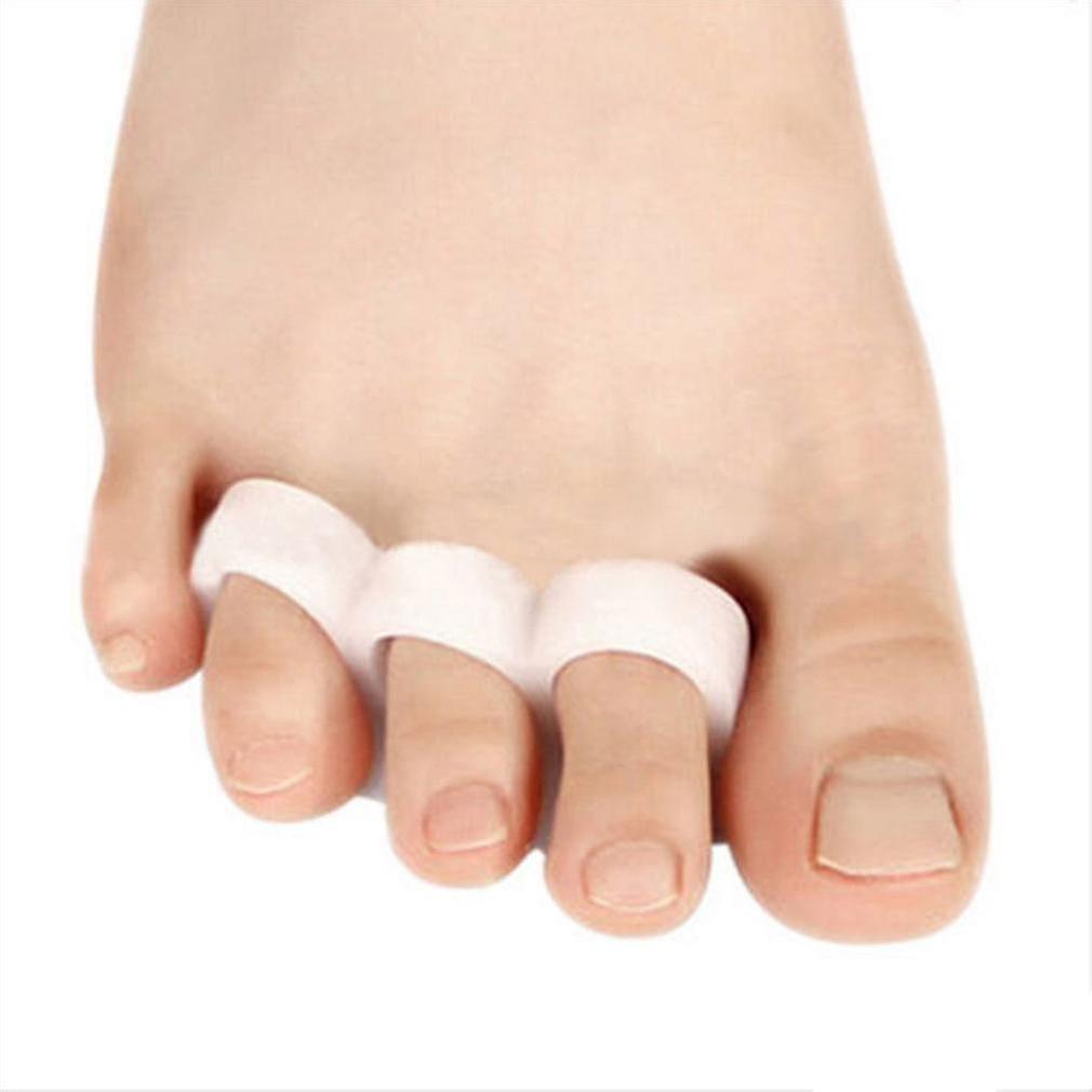 2pcs White Gel Toe Separators Stretchers Alignment Bunion Pain Relief