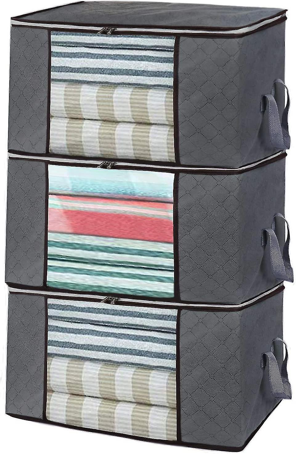 Storage Bag Clothes Storage Foldable Large With Extended Handle And Sturdy Zipper