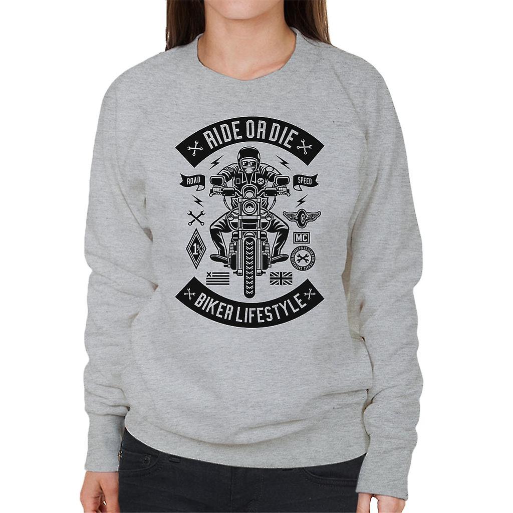 Ride or Die Biker életmód nők ' s pulóver