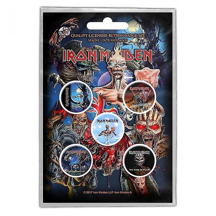 Iron Maiden Albums Badge Set (Pack of 5)