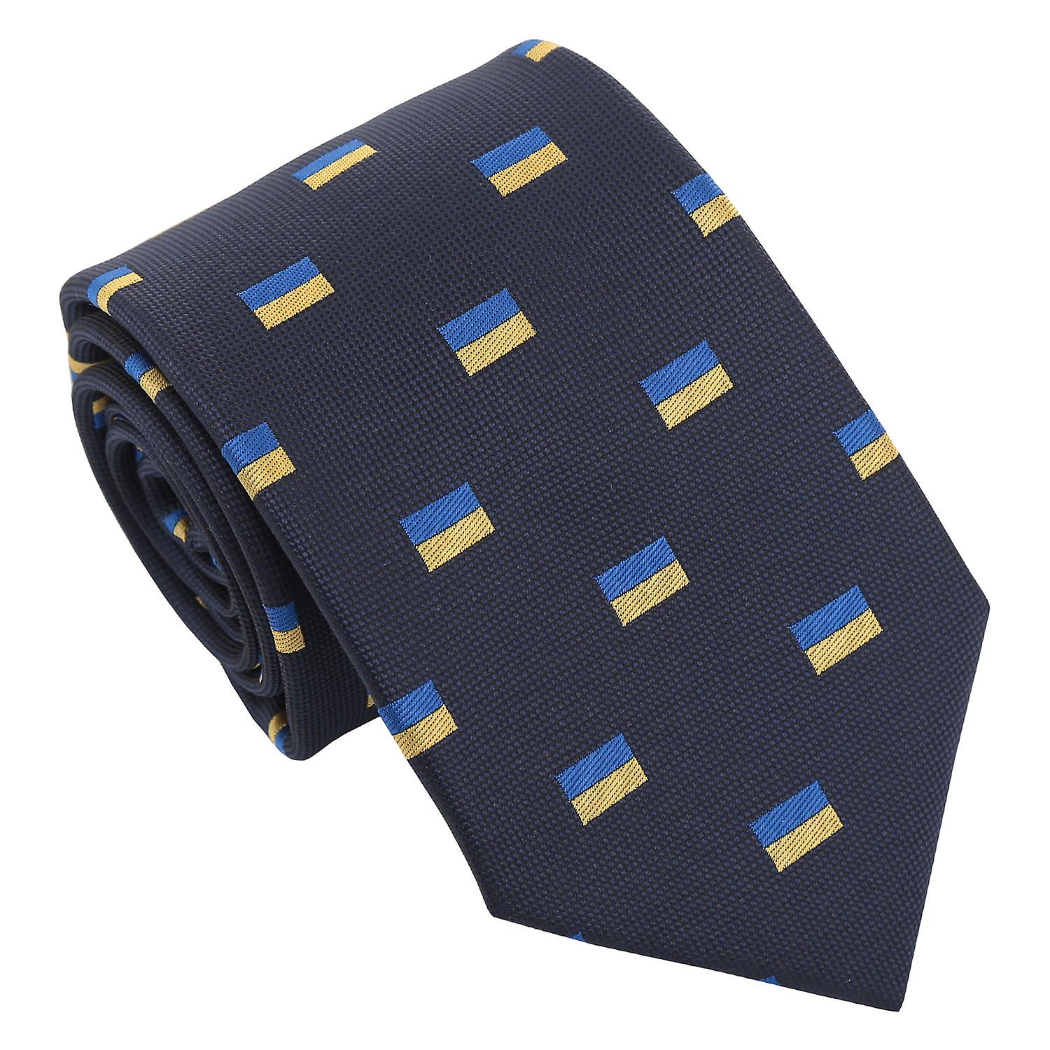Navy Blue Ukrainian Flag Tie