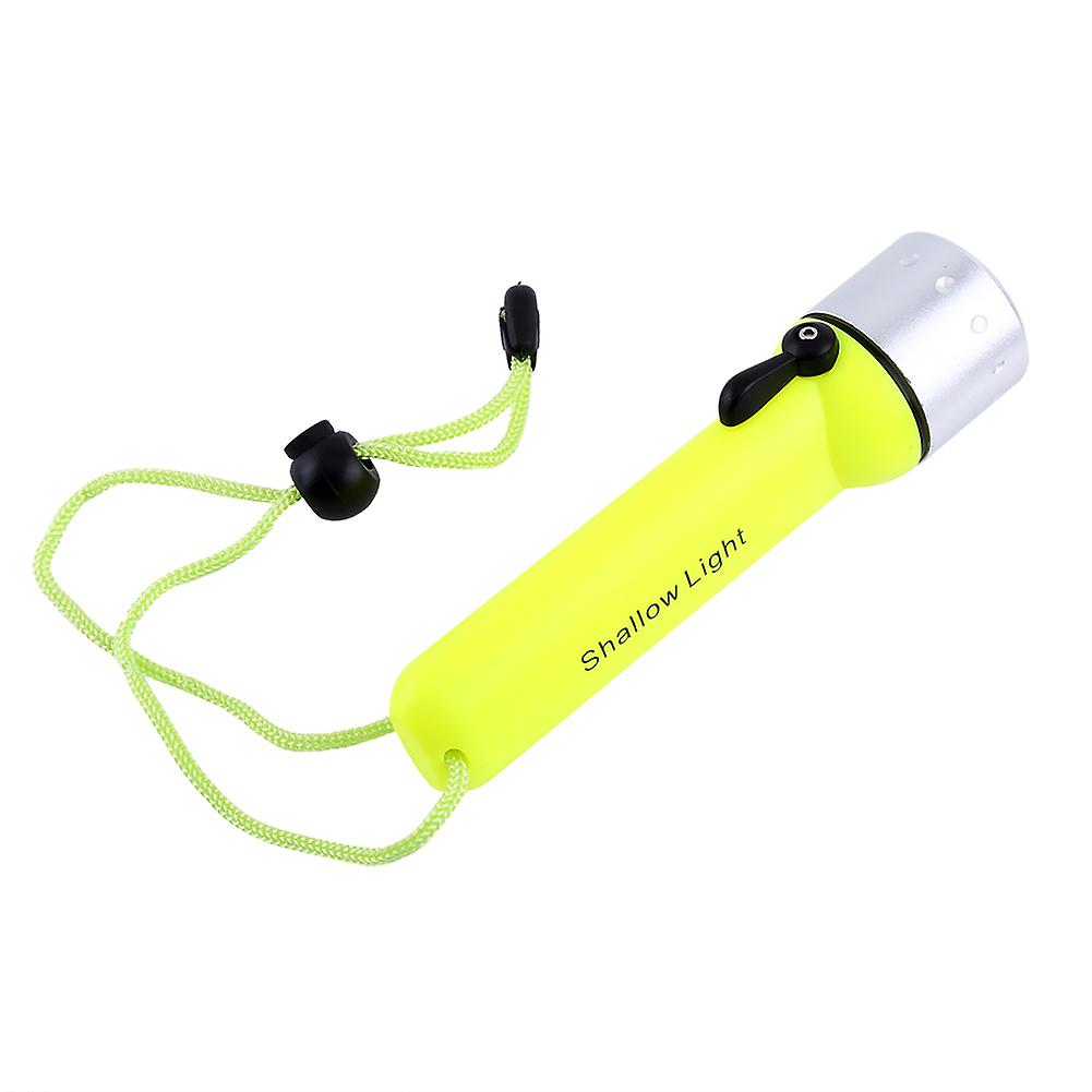 180LM LED Waterproof Diving Flashlight Fluorescent Green Underwater Torch With Hand Strap