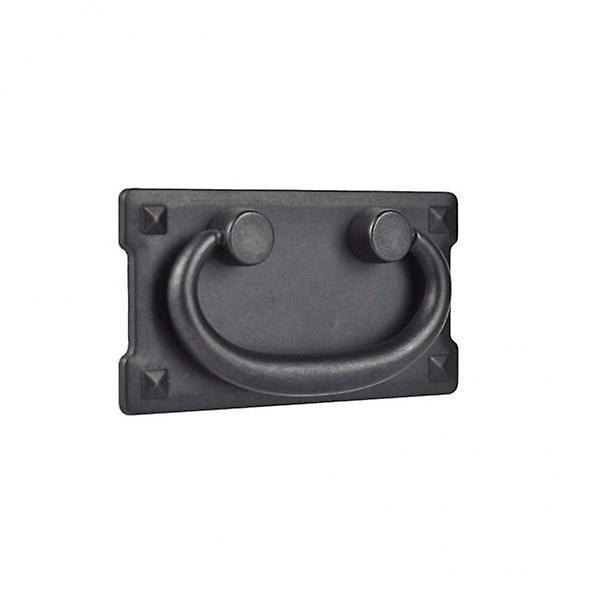 7xretro Cabinet Knobs Drawer Door Bin Wardrobe Drop Ring Pulls Handle Black