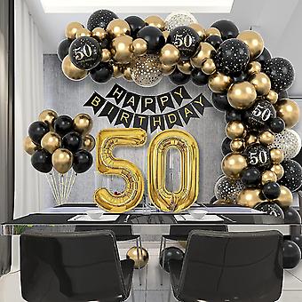 Décorations D'Anniversaire 50 Ans Pour Hommes Femmes Cadeaux Joyeux 50e Anniversaire Banni Re Kit De Fournitures F Te Ballon Num Ro