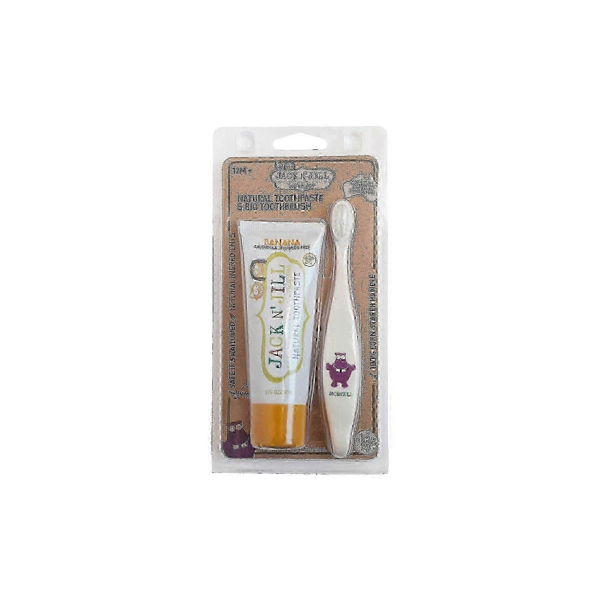Jack N' Jill Natural Buddy Pack, Banana-hippo, 2 Ea