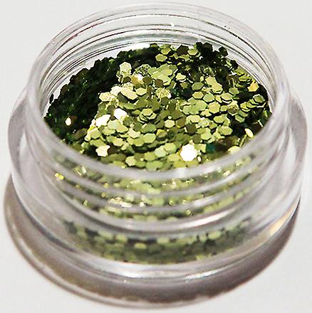 Brillo de uñas - Hexagon - Verde - 8ml - Glitter