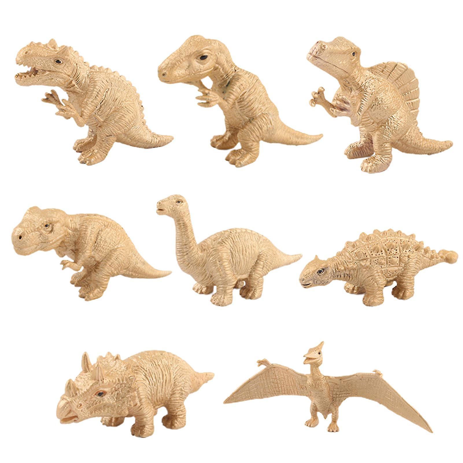 8pcs/set 恐竜モデル 高度にシミュレートされた完璧なギフトPvcクリアテクスチャ恐竜モデルデスクトップ用