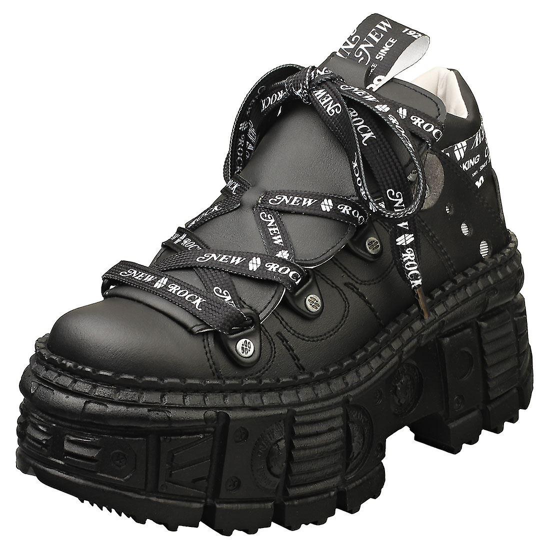 New Rock M-wall106nsport-v3 Vegan Unisex Platform Boots in Black