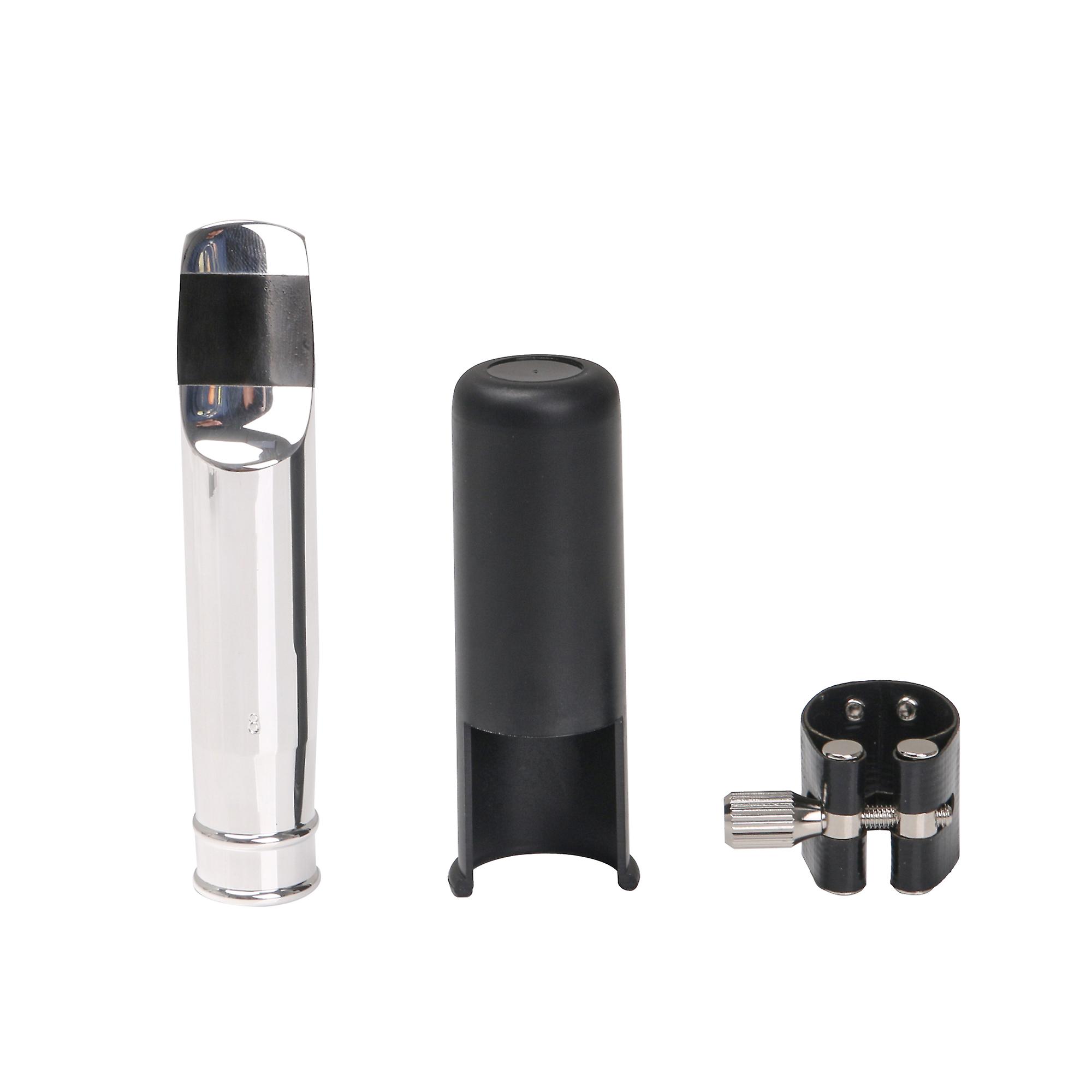 Jazz Tenor Sax Mouthpiece Set 8# Size Saxophone Replacement Parts Silver