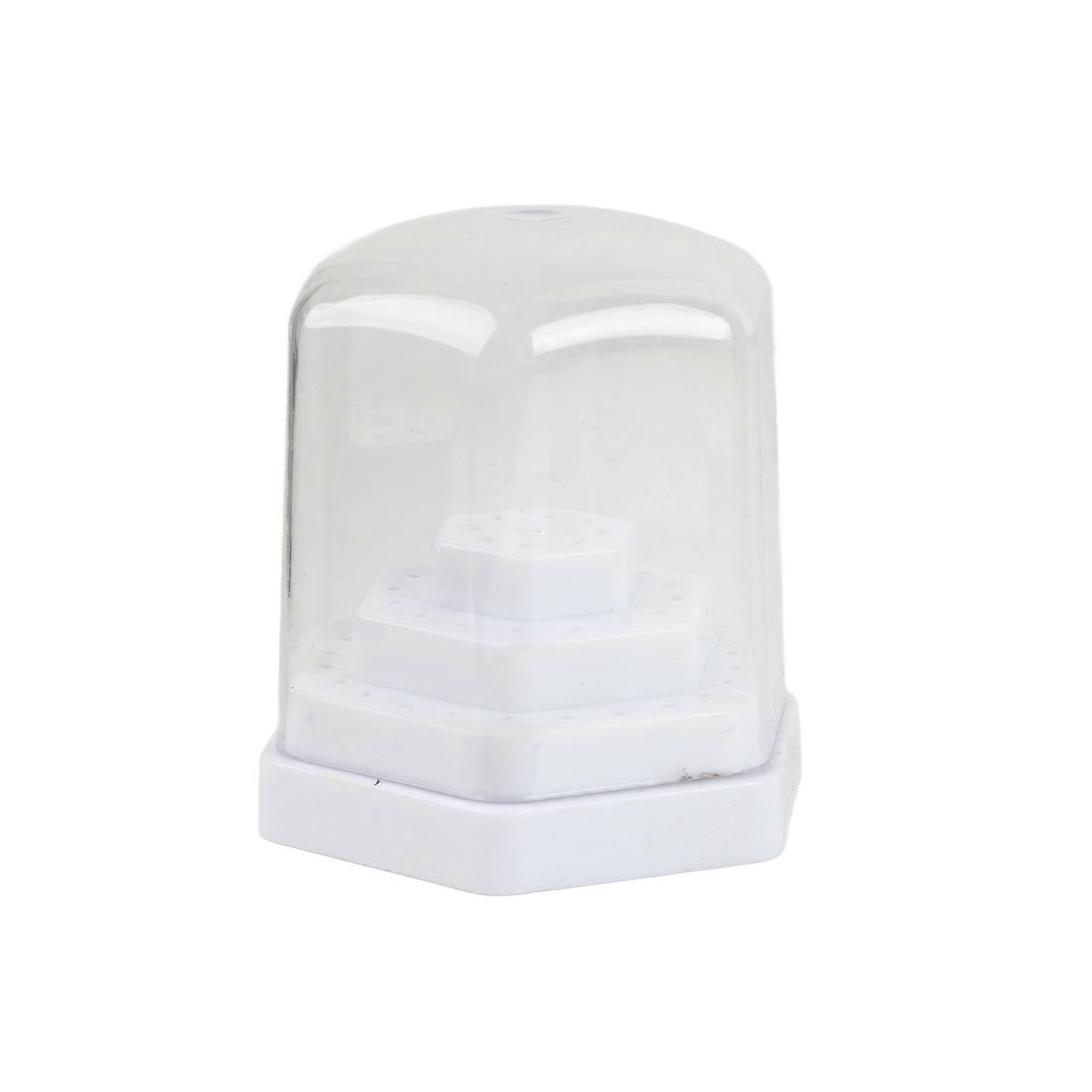 Nail Drill Bit Storage Holder, 48 Large Holes, Essential Tool for Home Use or Nail Salon, White