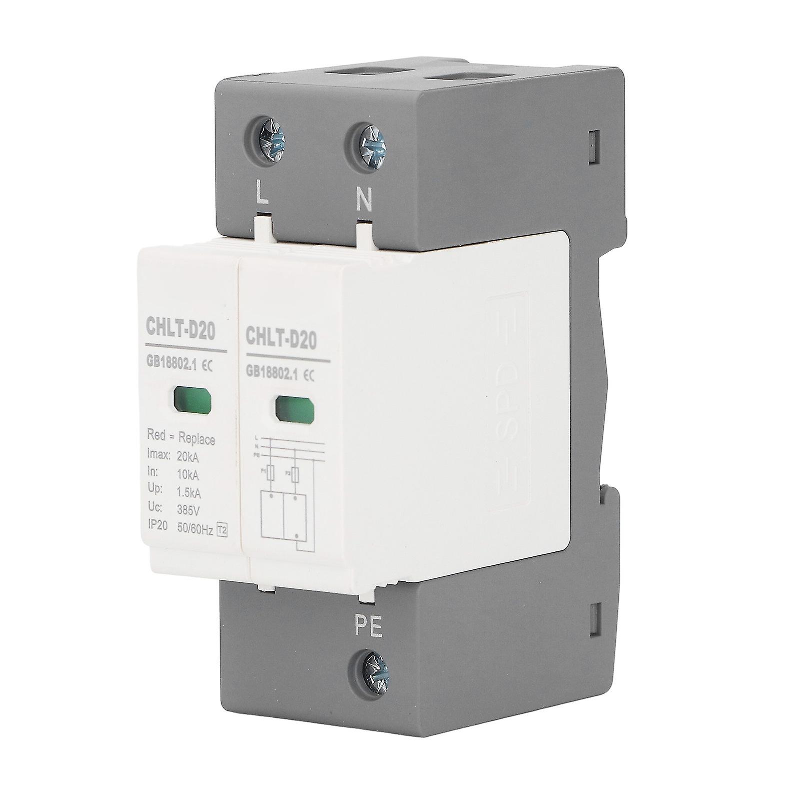 Surge Protective Device 2P 10KA to 20KA House Surge Protector Arrester Device AC 385V