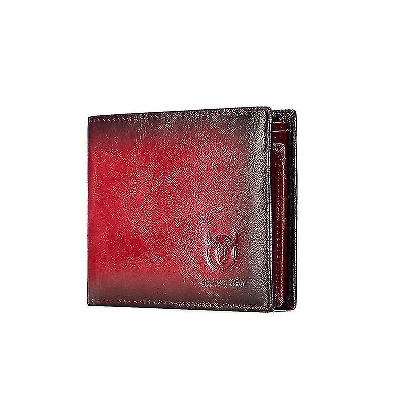 First-layer Soft Cowhide Wallet, Colour: Red Red -gt