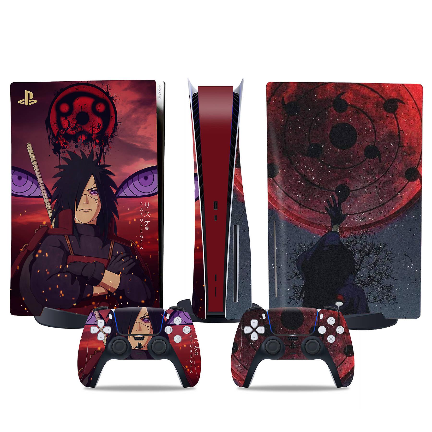 PS5 optical drive version sticker, cool PS5 skin, controller handle,for PS5 console and controller,NARUTO