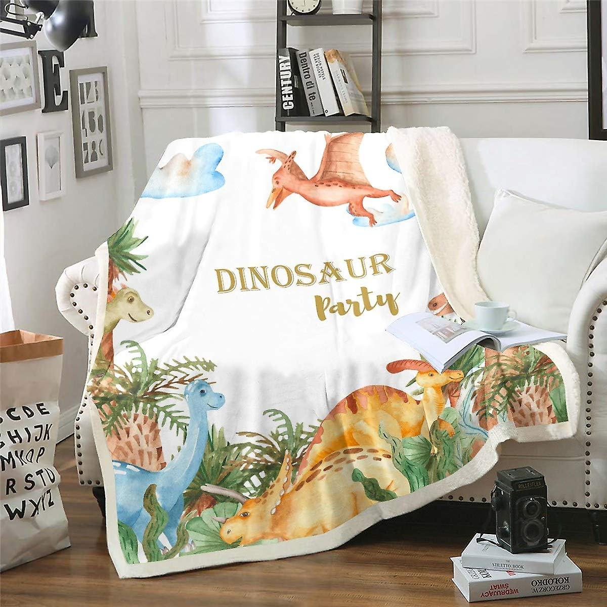 Fleece Throw Blanket Dinosaur Plush Blanket Jurassic World Dino
