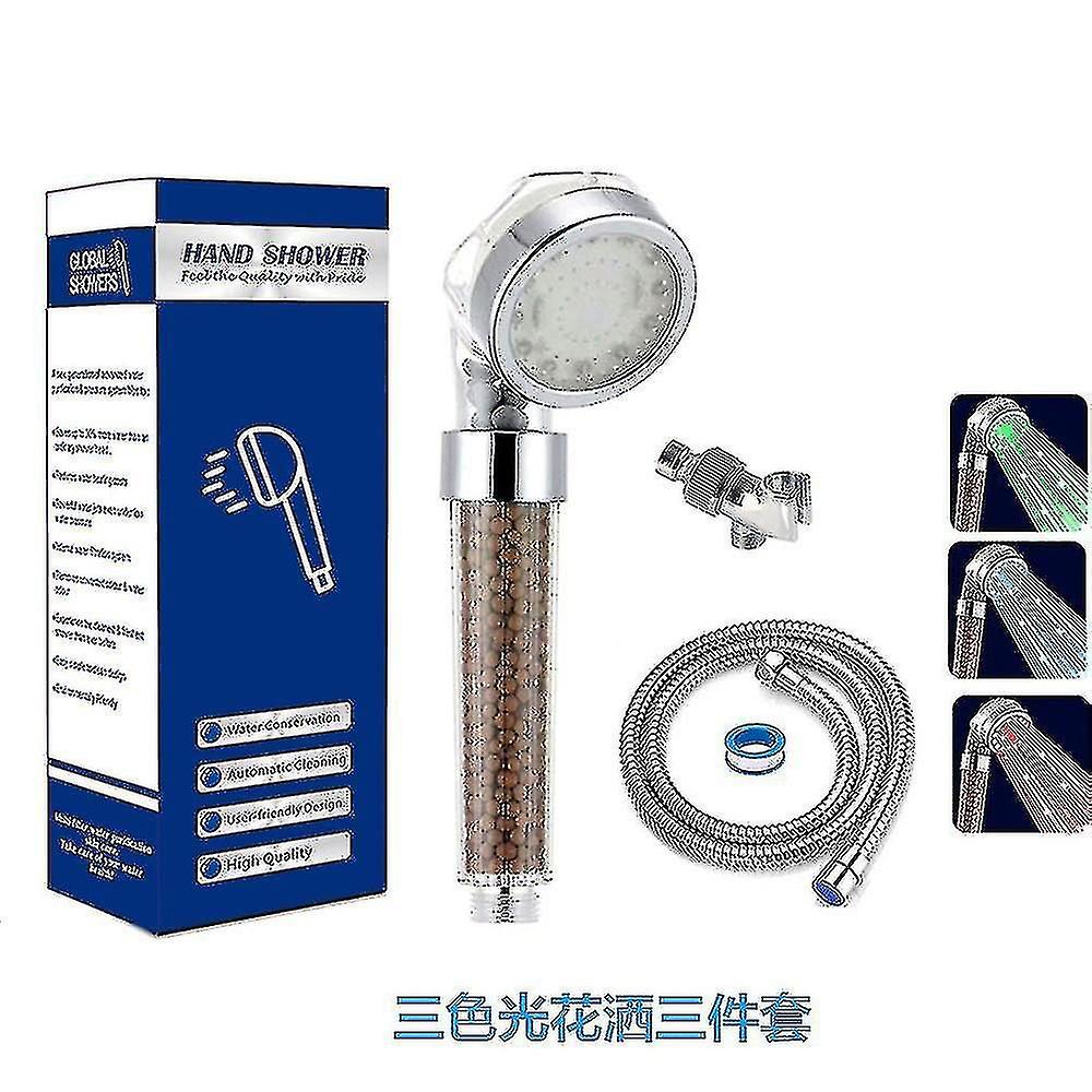 Color-Changing LED Shower Head with Automatic 7-Color Glow