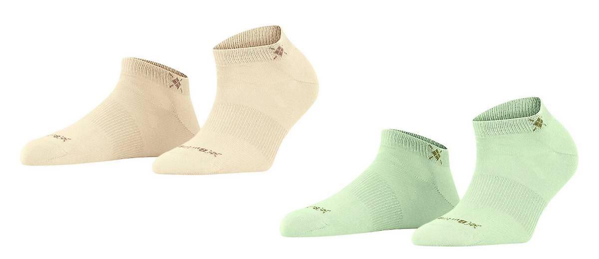 Burlington Everyday 2-Pack Sneaker Socks - Peppermint Green/Beige