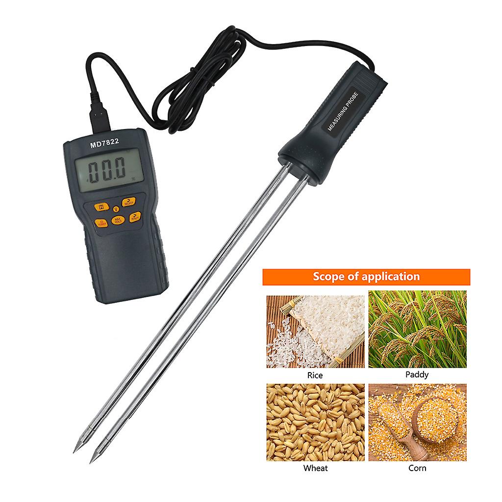 Digital Grain Moisture Meter MD7822 Humidity Tester Meter Damp Detector Display