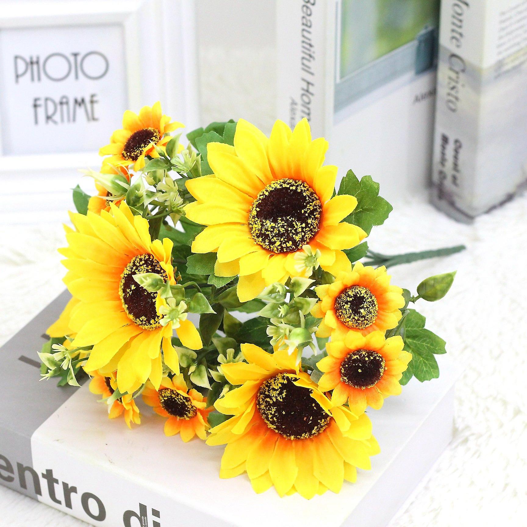 5Pcs artificial flower simulation sunflower dried flower fake flower