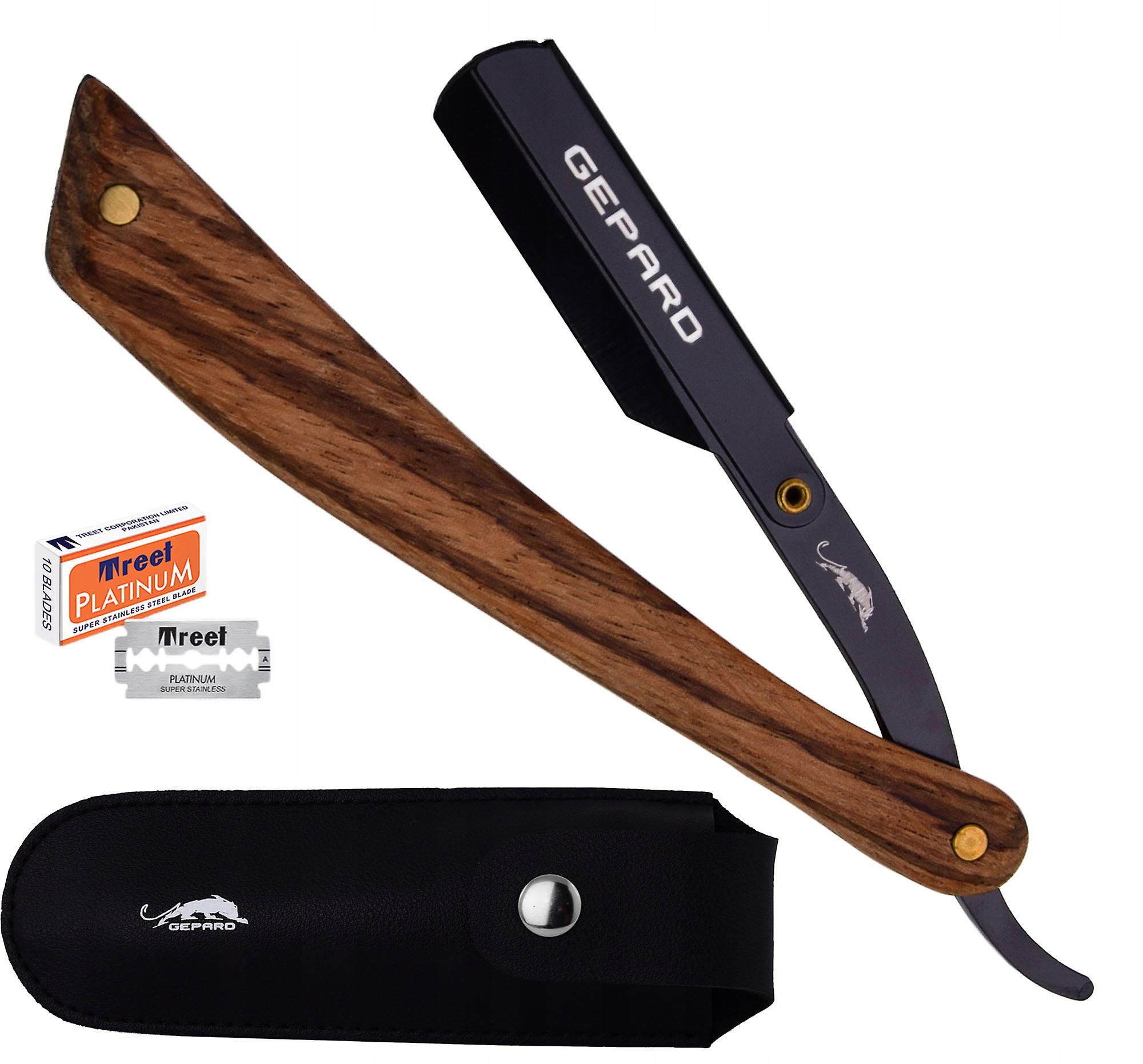 Ammattimainen parturi partakoneen partaveitsi parranajon varjostukseen partakoneen terillä musta