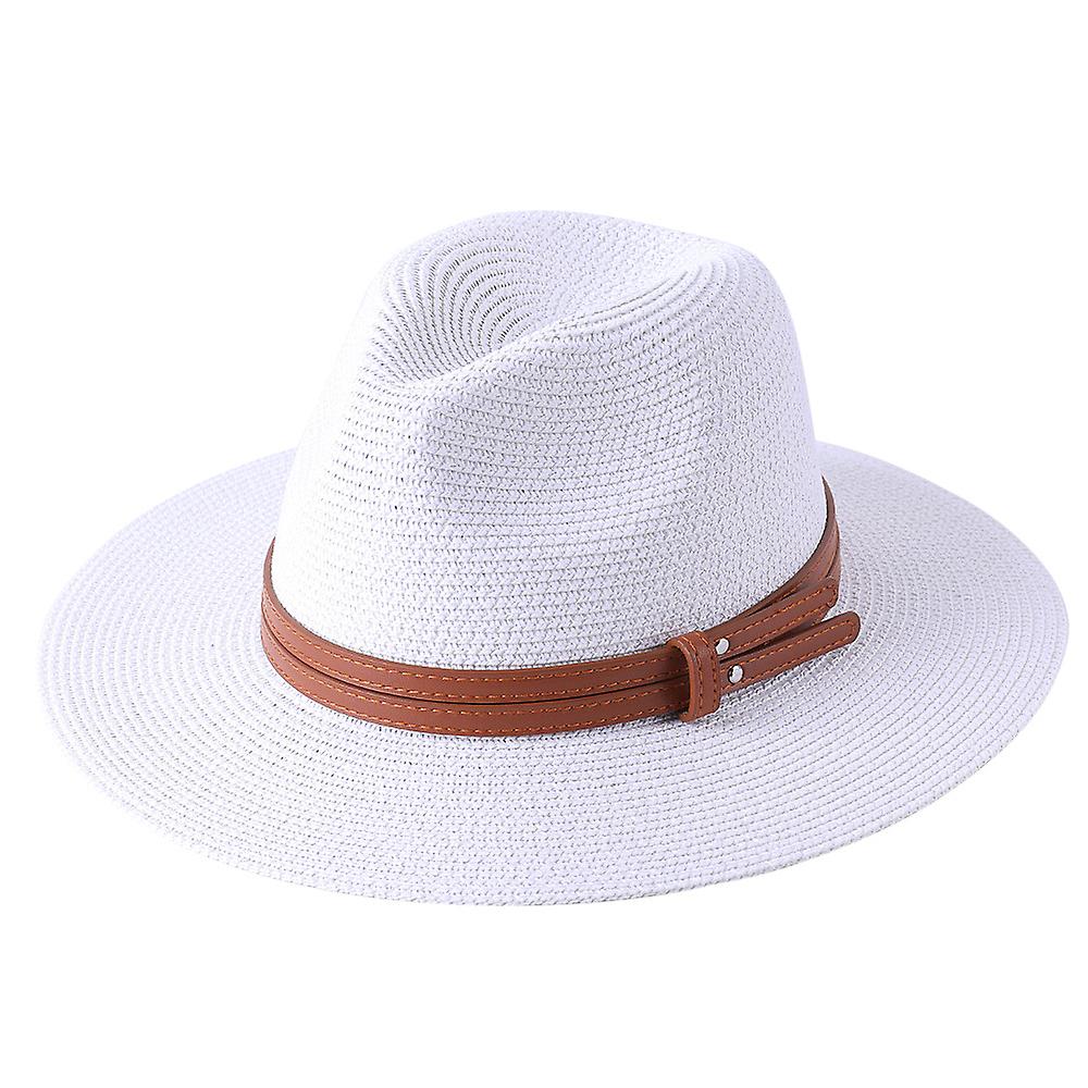 56-58-59-60cm New Natural Panama Soft Shaped Straw Hat Summer