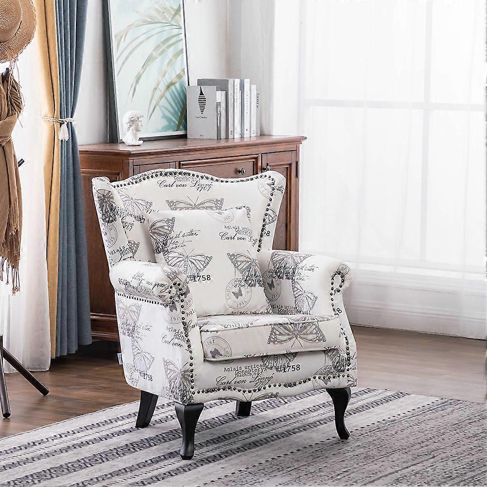 Retro Butterfly Wingback Armchair High Back Sofa Chair