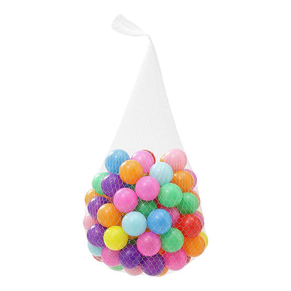 100Pcs Plastic Ball Pit Balls with Mesh Bag,colorful