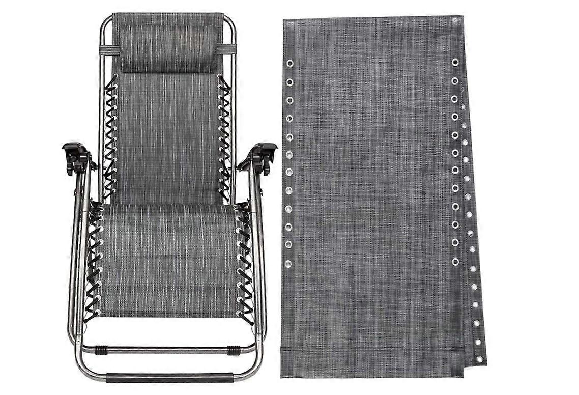 Chair Replacement Fabric, Anti Gravity Lounge Chair Cloth with Ropes, Chair Accessories Gray + rope set