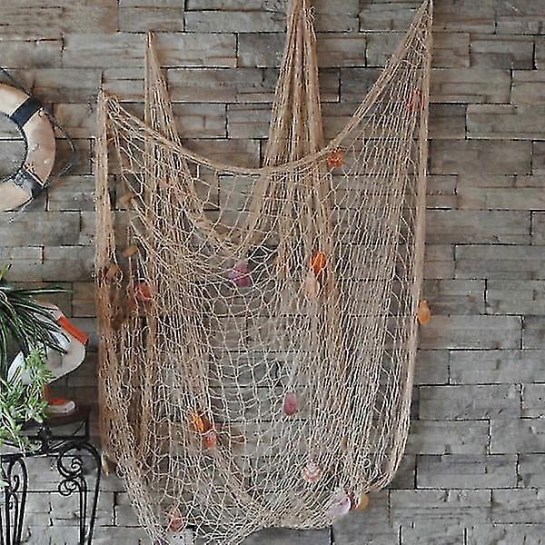 Fishing Net Decoration - Fish Netting With Seashell Decor Nautical