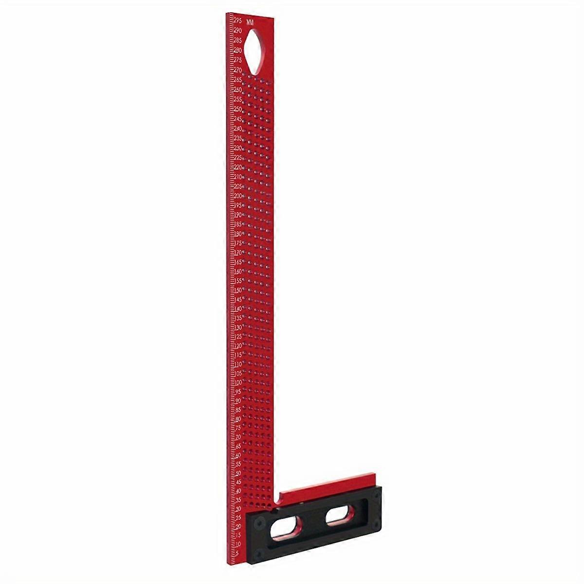 Precision Scriber,Aluminum Framing Woodworking Square,Measuring and Marking L-Type Hole Ruler Right Angle Protractor B