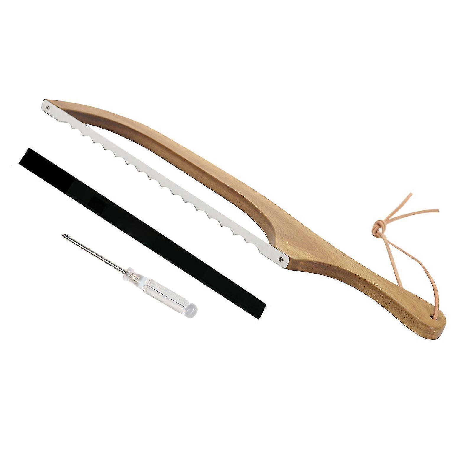 Wooden Bread Cutter Saw - Serrated Kitchen Tool