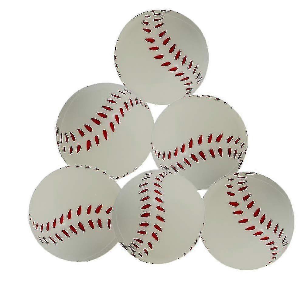 Sponge Baseball, Foam Sponge Soft Ball Strain Relief Squeezable Foam Baseball (6 Pieces, White)