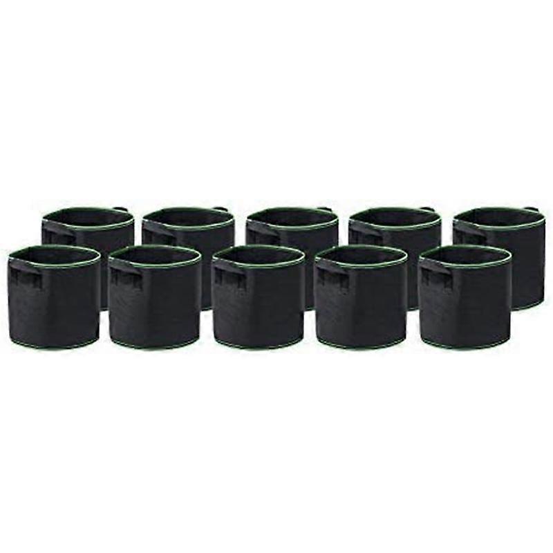 10-Pack 1 Gallon Grow Bags Heavy Duty Container Thickened Non Woven Fabric Plant Pots with Handles