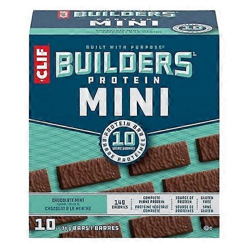 Clif Bar的Builders Protein迷你巧克力薄荷,10 x 34克