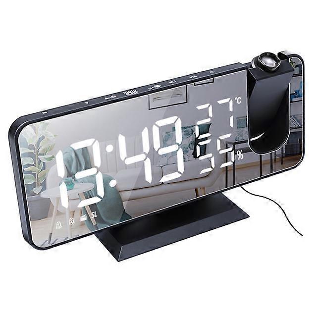 Led Digital Alarm Clock Table Radio Time Projector Snooze Function