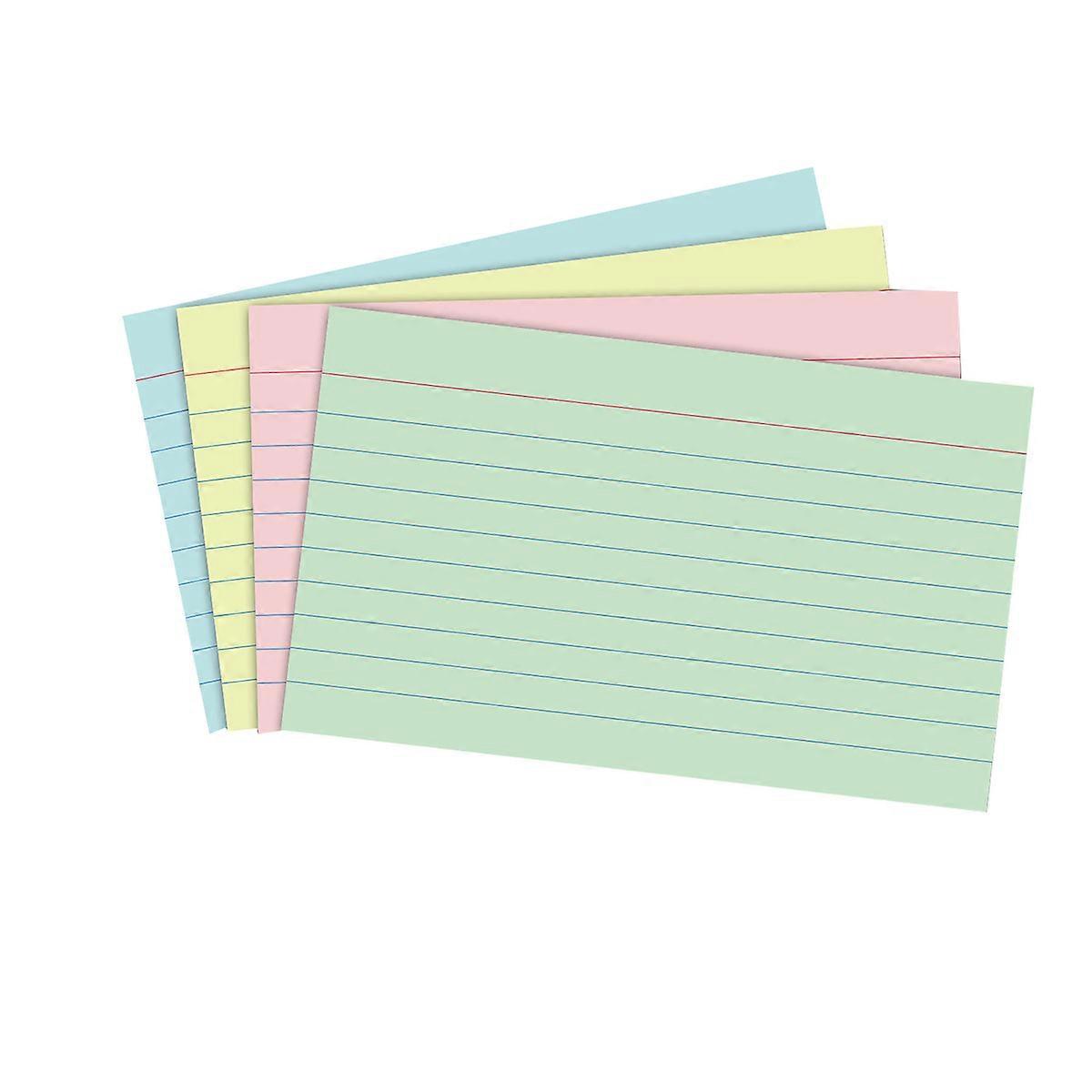 180PCS Record Cards Ruled Both Sides Ruled Writing Papers (Colorful)