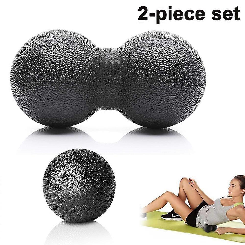 スポーツピーナッツマッサージボールとラウンドマッサージボールセット-深いムスに非常に適しています