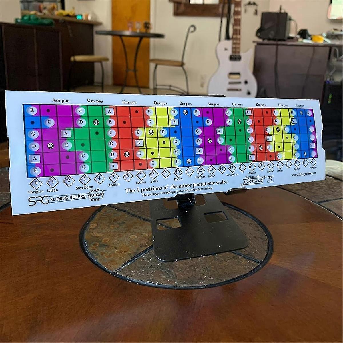 Guitar Sliding Ruler compatible with the Practice Of Pentatonic, Diatonic and Mode Scales/Pentatonic Sliding Ruler
