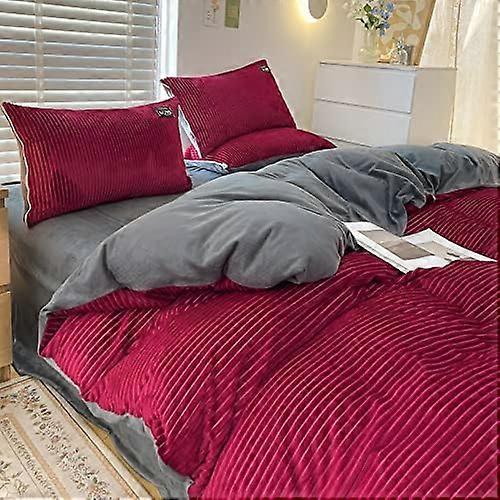 Double-sided Velvet Fleece Bedding Set