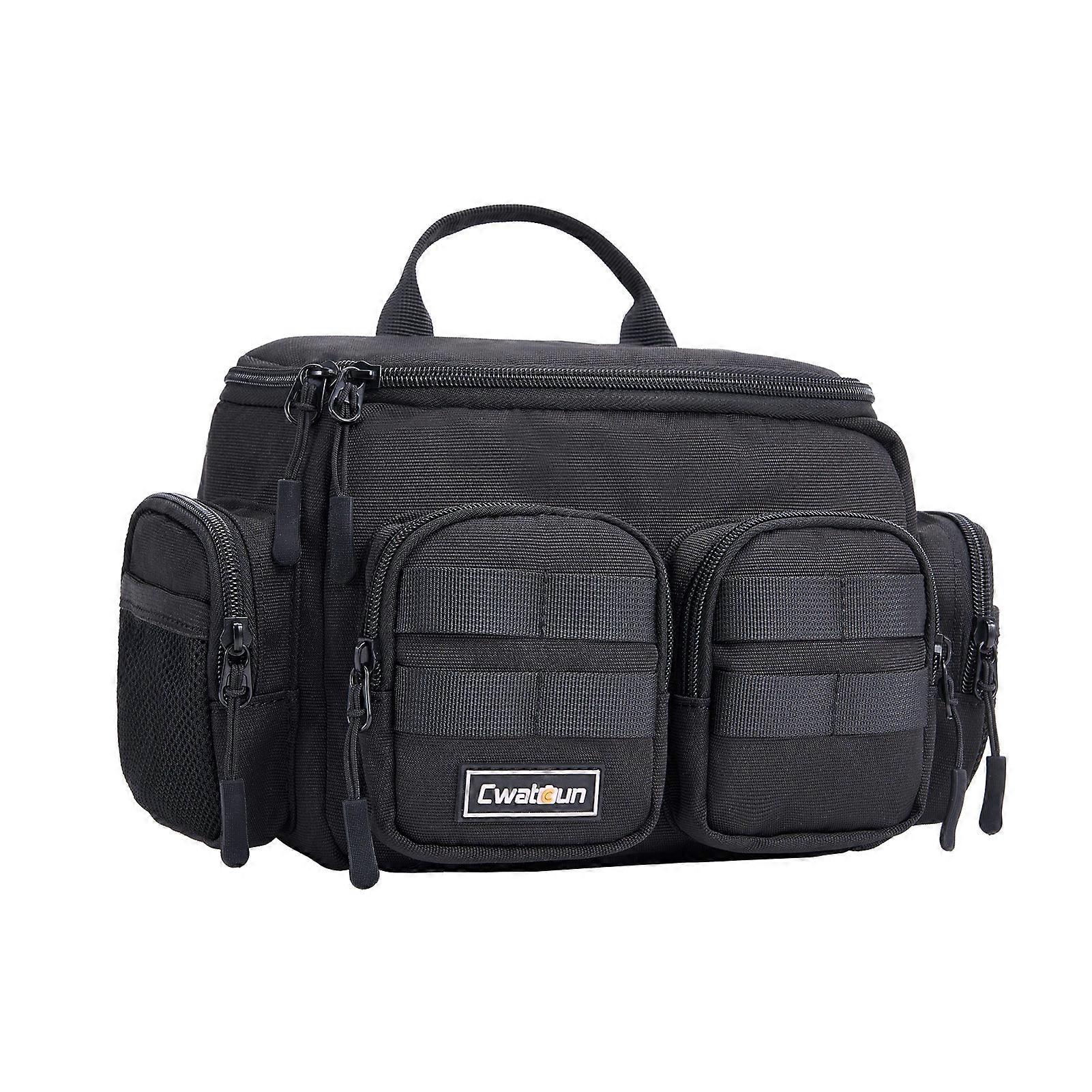 Cwatcun D96 Camera Bag Travel Camera Shoulder Bag Available for 1 Camera + 1 Lens Water-resistant Shock-proof Camera Case for Mirrorless Camera with R