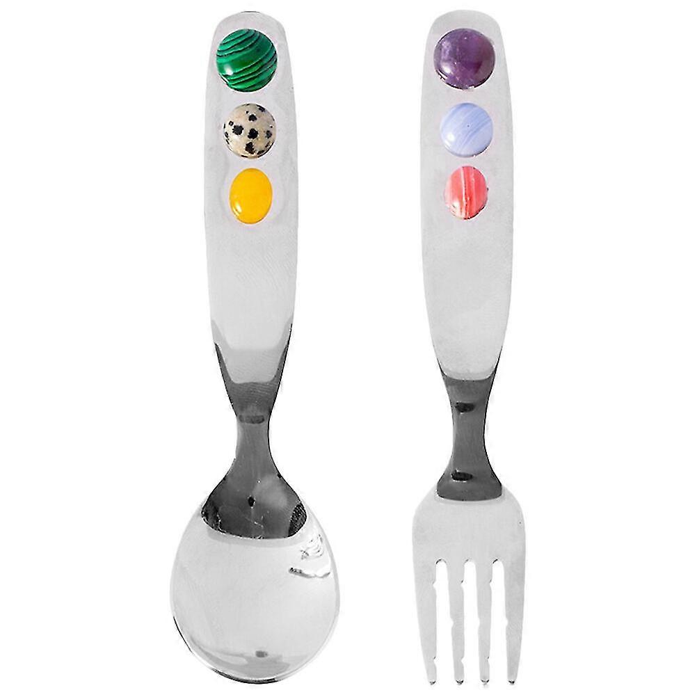 1 Set Of Reusable Dessert Spoon Convenient Appetizer Fork Multi-function Cake Spoon