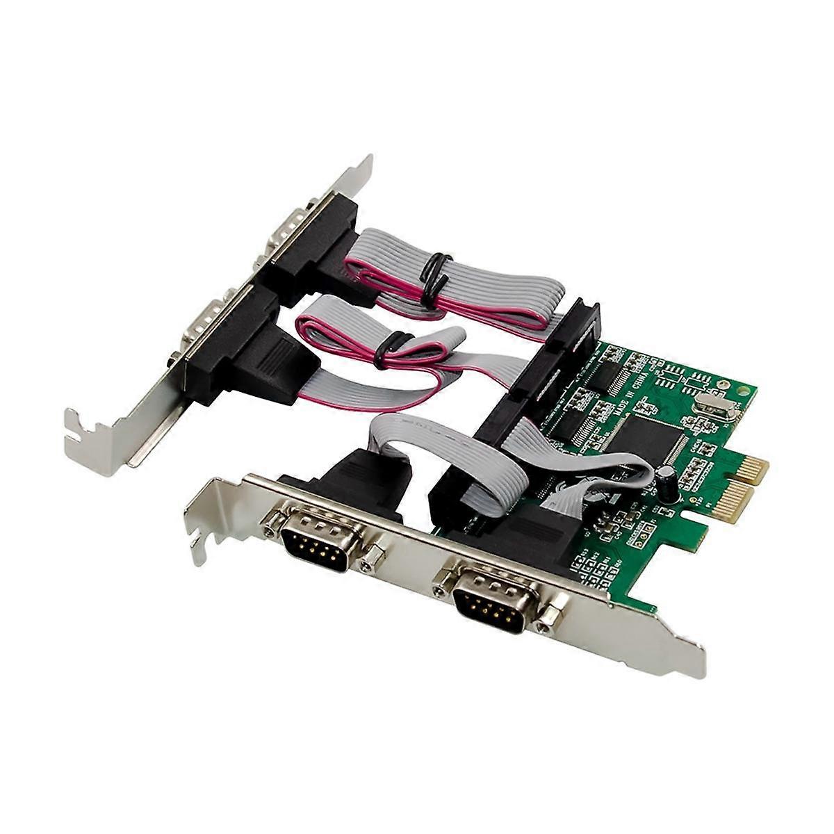Placa de expansão ST310 PCIe X1 CH384L 4S DB-9 Pin RS232 COM Port Multi-Function Expansão conveniente