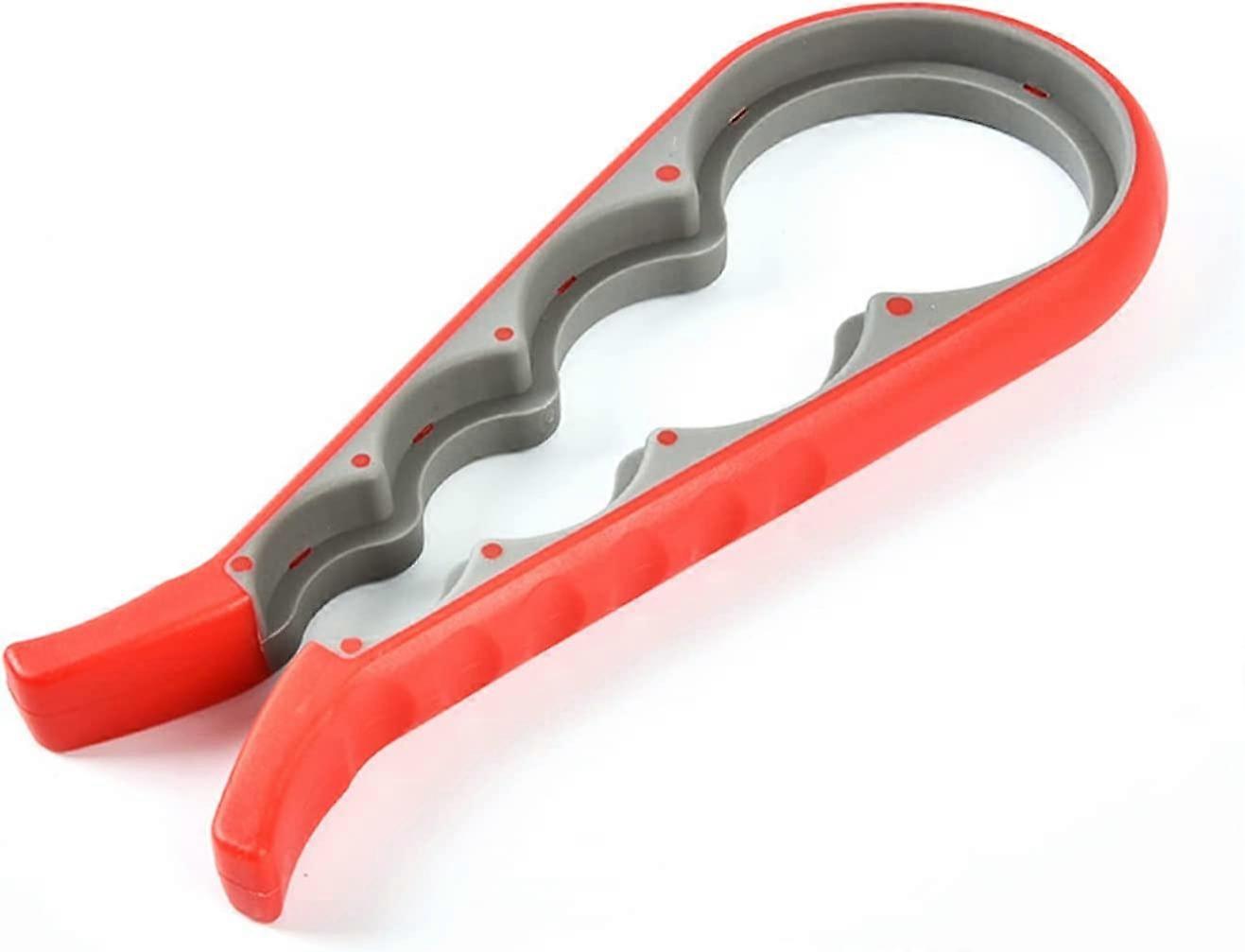 RedManual Can Opener, Multi-Function Bottle Opener, Non-Slip Jar Opener Kitchen Gadgets, for Low Hand, Arthritis, Elderly, Women,2024 Ping