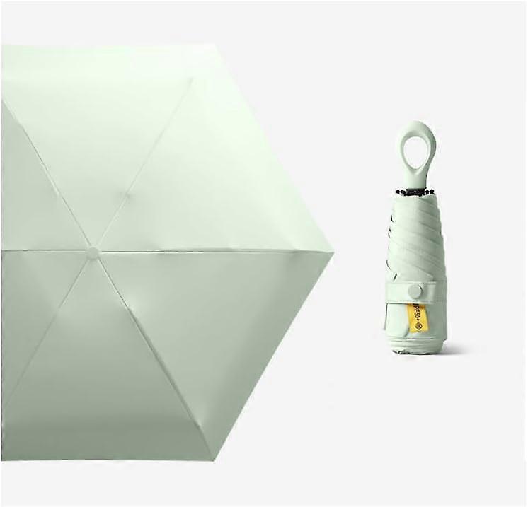 (2205050)Mini Sun Travel Umbrella Ring handle Coating Layer Fabric Compact Folding Purse Umbrella/Lightweight Small Portable Backpack/Rain Sun/Blockin
