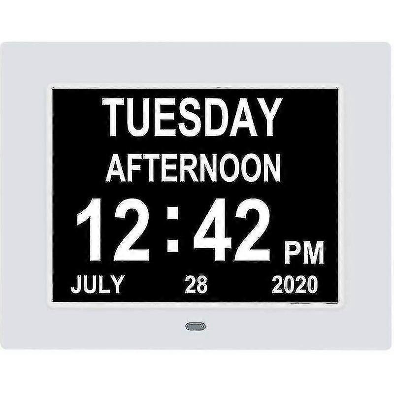 Digital Dementia Clock Calendar Clock Day Date Clock Large Display Large Clear Unabbreviated Time And Date