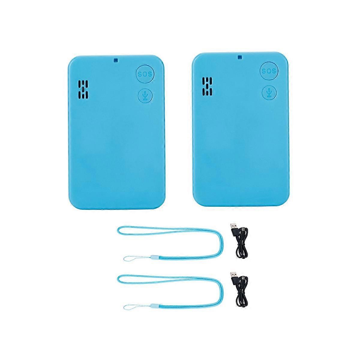 Two 4G GPS Locator Personal Emergency Response Alarm Student Worker ID Card with Talk Function for