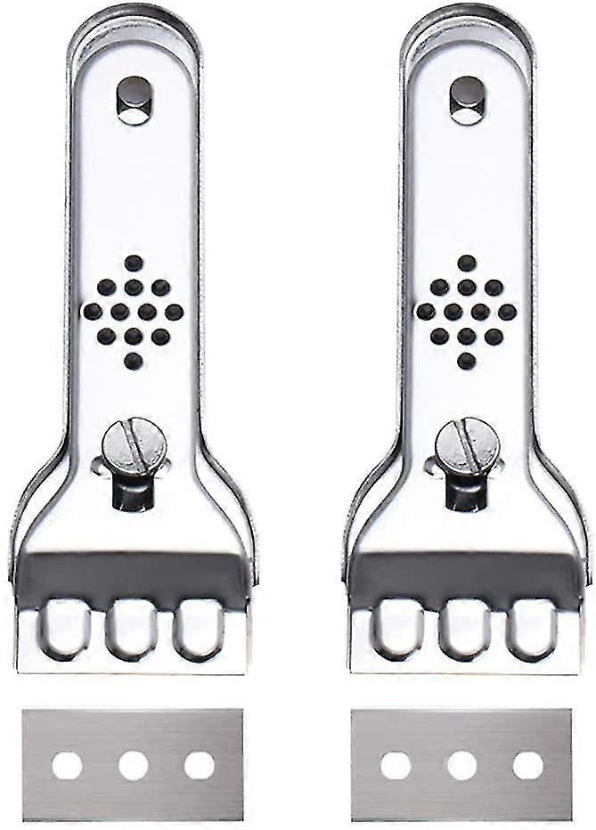 Starlight-2pcs Ceramic Hob Scraper, Stainless Steel Scraper With Handle, High Quality Scraper With 2 Spare Blades, Scraper For Glass, Stickers And Hob