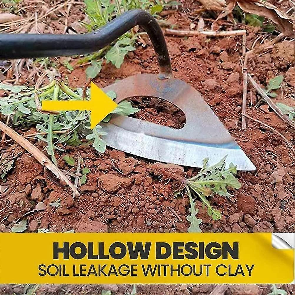 All-steel Hardened Hollow Hoe, Hoe Garden Tool, Hand Weeding Tool For Planting Vegetables Farm Weeding Accessories, For Weeding Long Handle, Easy Weed