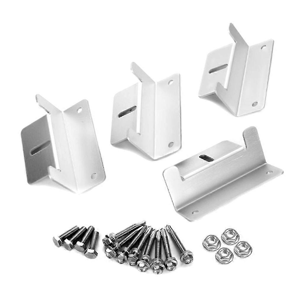 4 Pieces Aluminium Alloy Solar Panel Mounting Z Bracket Easy Installation